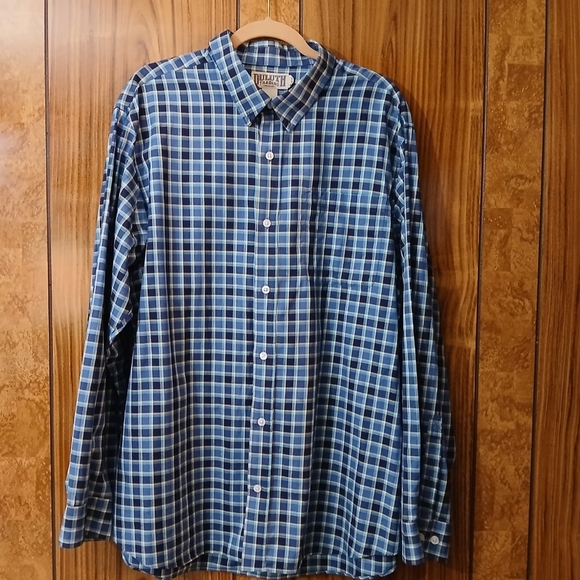 Duluth Trading Co Blue Plaid Men's Shirt - Picture 1 of 5